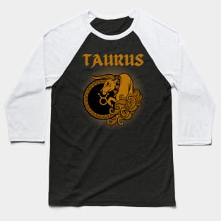 Taurus Bull Gothic Style Baseball T-Shirt